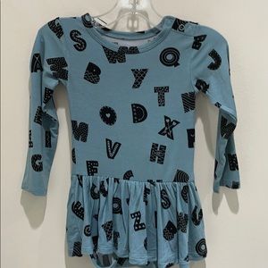 Posh peanut twirl bodysuit alphabet 12-18 months